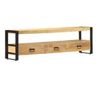 vidaXL Meuble TV 150x30x45 cm Bois solide de manguier