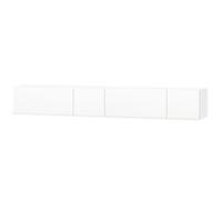 vidaXL Meuble TV 2 pcs Aggloméré 120 x 40 x 34 cm Blanc brillant