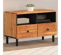 Vidaxl Meuble Tv 70x33x46 Cm Bois D'acacia Massif Marron