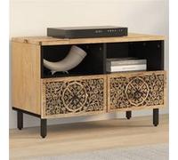 vidaXL Meuble TV 70x33x46 cm Bois massif de manguier358213 Bois G