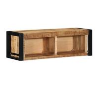 vidaXL Meuble TV 80 x 30 x 25 cm Bois massif de manguier brut Support HiFi Unité média