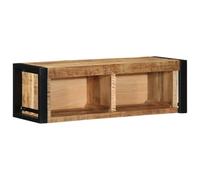 vidaXL Meuble TV 80 x 30 x 25 cm Bois massif de manguier brut Support HiFi Unité média