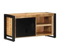 vidaXL Meuble TV 80x30x40 cm bois massif de manguier brut, banc tv, meuble hifi, centre de divertissement, buffet tv, meuble