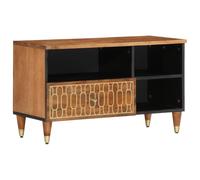 vidaXL Meuble TV 80x33x46 cm Bois massif de manguier Marron