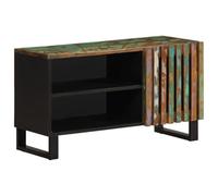 vidaXL Meuble TV 80x34x46 cm Bois d'acacia Massif, Banc TV, Meuble HiFi, Console TV, Buffet TV, Meuble multimédia, Meuble de Divertissement TV