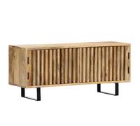 vidaXL Meuble TV Armoire Bas Mobilier TV Armoire HiFi Meuble Multimédia Support pour TV Armoire Salle de Séjour 90x30x40 cm Bois de Manguier Massif