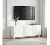 vidaXL Meuble TV 90 x 34,5 x 40 cm Blanc Bois d'ingénierie