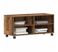 vidaXL Meuble TV Console Moderne Marron 90×35×40,5 cm Bois d'ingénierie Gain de place