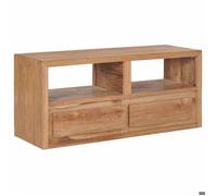 Vidaxl Meuble Tv 90x30x40 Cm Bois De Teck Massif Marron