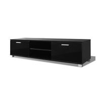 vidaXL Meuble TV à haute brillance Noir 140 x 40,3 x 34,7 cm