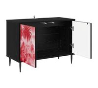 vidaXL Meuble TV AACHEN 69 x 33 x 50,5 cm Chêne noir Bois d'ingénierie