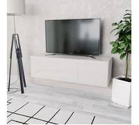 vidaXL Meuble TV Aggloméré 120 x 40 x 34 cm Blanc brillant
