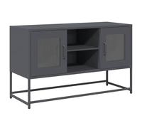 vidaXL Meuble TV Anthracite 100,5x39x60,5 cm Acier, Support TV, Buffet TV, Meuble multimédia, Banc TV, Meuble HiFi, Centre de Divertissement