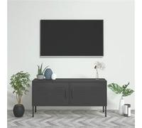 Meuble TV Rose 105x35x50 cm Acier Centre de Divertissement Armoire vidaXL
