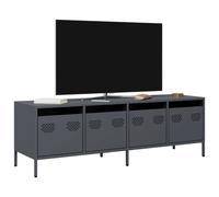 Meuble TV Armoire de Télévision Rangement Intérieur Acier Laminé à Froid vidaXL