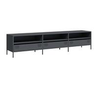 vidaXL Meuble TV 202×39×43,5 cm Anthracite - Acier laminé à froid - Multicolore