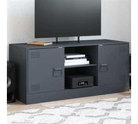 vidaXL Meuble TV anthracite 99x39x44 cm acier