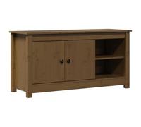 vidaXL Meuble TV, Armoir de Télévision avec Compartiments et Étagère, Meuble Télé avec Rangement Salle de Séjour, Moderne, Marron Miel Bois de Pin Massif