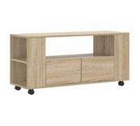 vidaXL Meuble TV, Armoir de Télévision avec roulettes, Meuble Télé avec Rangement Salle de Séjour, Moderne, Chêne Sonoma Bois d'Ingénierie