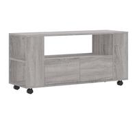 vidaXL Meuble TV, Armoir de Télévision avec roulettes, Meuble Télé avec Rangement Salle de Séjour, Moderne, Sonoma Gris Bois d'Ingénierie