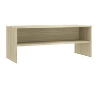 vidaXL Meuble TV Armoire Basse avec Un Compartiment Ouvert Meuble Multimédia Stéréo Salon Salle de Séjour Maison Chêne Sonoma 100x40x40 cm Aggloméré