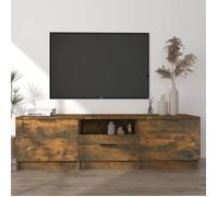 vidaXL Meuble TV Armoire Basse Centre de Divertissement Armoire Média Salon Salle de Séjour Intérieur Chêne Fumé 817111