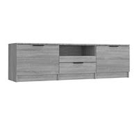 vidaXL Meuble TV Armoire Basse Centre de Divertissement Armoire Média Salon Salle de Séjour Intérieur Sonoma Gris 140x35x40 cm Bois d'Ingénierie