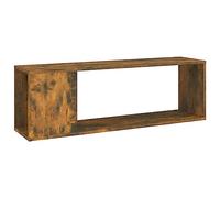 vidaXL Meuble TV Armoire Basse Centre de Divertissement Armoire Média Salon Salle de Séjour Intérieur Chêne Fumé 100x24x32 cm Bois d'Ingénierie