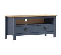 Bois de Pin Solide Meuble TV Marron Miel Armoire Basse Divertissement vidaXL