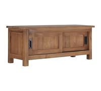 vidaXL Meuble TV Armoire Basse Meuble Divertissement Meuble Multimédia Salon Salle de Séjour Maison Intérieur 90x30x35 cm Bois de Teck Massif