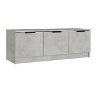 vidaXL Meuble TV Armoire Centre de Divertissement Armoire Basse avec 3 Portes Salon Salle de Séjour Gris Béton 102x35x36,5 cm Bois d'Ingénierie