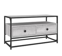 vidaXL Meuble TV, Armoire de Télévision avec 2 Tiroirs, Meuble Télé avec Rangement Salon Salle de Séjour, Industriel, Sonoma Gris Bois d'Ingénierie