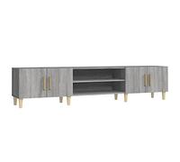 Vidaxl Meuble Tv Sonoma Gris 180x31,5x40 Cm Bois D'ingénierie Multicolore