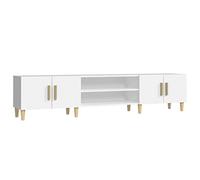 vidaXL Meuble TV blanc 180x31,5x40 cm bois d'ingénierie 816256