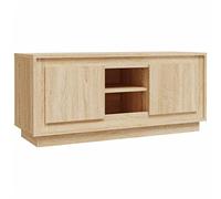 vidaXL Meuble TV, Armoire de Télévision avec 4 Compartiments et Portes, Meuble de Télé avec Rangement Salle de Séjour, Moderne, Chêne Sonoma Bois d'Ingénierie