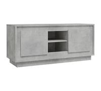 Vidaxl Meuble Tv Gris Béton 102x35x45 Cm Bois D'ingénierie Marron