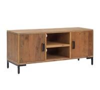vidaXL Meuble TV, Armoire de Télévision avec Compartiment, Meuble Télé avec Rangement Salon Intérieur, Rétro, Marron Bois de Pin Massif