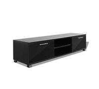 vidaXL Meuble TV Noir brillant 120 x 40,3 x 34,7 cm 243042
