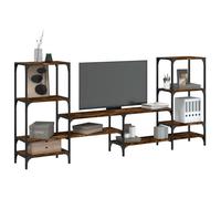 vidaXL Meuble TV, Armoire de Télévision avec Étagères, Meuble Télé avec Rangement Salon Salle de Séjour, Moderne, Chêne Fumé 842483