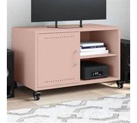 Meuble TV, Armoire de Télévision avec Etagères, Support Télé avec Rangement Salon Salle de Séjour, Rose 68x39x43,5 cm 846669