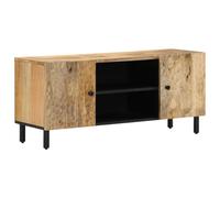 vidaXL Meuble TV, Armoire de Télévision avec Pieds, Meuble Télé avec Rangement Salon Salle de Séjour Intérieur, Bois Massif de Manguier