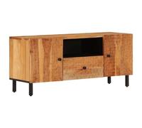 vidaXL Meuble TV, Armoire de Télévision avec Pieds, Meuble Télé avec Rangement Salon Salle de Séjour, Moderne, Bois d'Acacia Massif