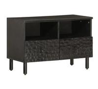Meuble TV, Armoire de Télévision avec Pieds, Meuble Télé avec Rangement Salon Salle de Séjour, Moderne, Noir Bois 356820