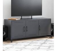 vidaXL Meuble TV 846646 – Armoire en acier laminé à froid anthracite 100,5x39x43,5 cm