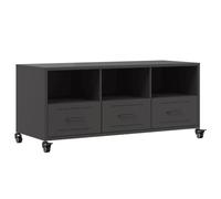 Vidaxl Meuble Tv Noir 100,5x39x43,5 Cm Acier Multicolore