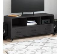 Vidaxl Meuble Tv Noir 100,5x39x43,5 Cm Acier Multicolore