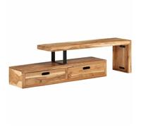 vidaXL Meuble TV 351780 – Armoire en bois d'acacia massif avec tiroirs, style rétro, marron