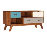 vidaXL Meuble TV avec 3 tiroirs 110x35x50 cm Bois d'acacia solide