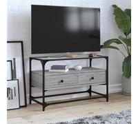 Meuble TV et Dessus en Verre Centre de Divertissement Bois d'Ingénierie vidaXL