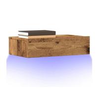vidaXL Meuble TV 856343 vieux bois 60x35x15,5 cm avec éclairage LED